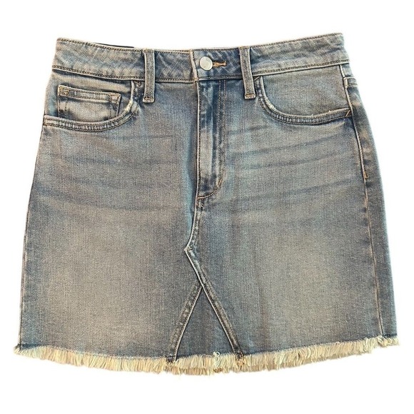 NWT Joe's Jeans Women's Blue Denim Mini Skirt Size 26 Casual Raw Hem Summer - Picture 7 of 11